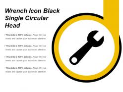 Wrench icon black single circular head