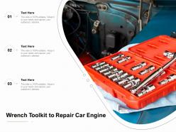 Wrench toolkit to repair car engine