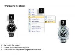 Wrist watch powerpoint template slide
