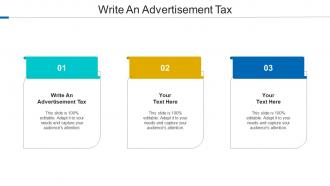 Write An Advertisement Tax Ppt Powerpoint Presentation Slides Infographic Cpb
