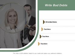 Write bad debts ppt powerpoint presentation inspiration format cpb