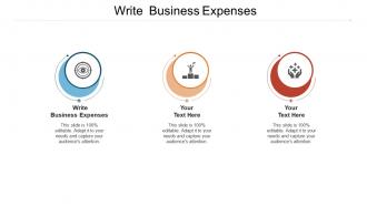 Write business expenses ppt powerpoint presentation show guidelines cpb