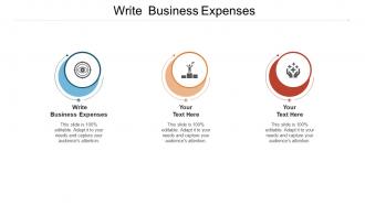 Write business expenses ppt powerpoint presentation slides information cpb
