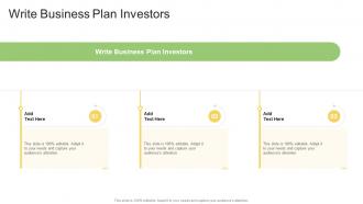 Write Business Plan Investors In Powerpoint And Google Slides Cpb