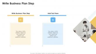 Write Business Plan Step In Powerpoint And Google Slides Cpb