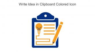 Write Idea In Clipboard Colored Icon In Powerpoint Pptx Png And Editable Eps Format