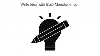 Write Idea With Bulb Monotone Icon In Powerpoint Pptx Png And Editable Eps Format