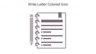 Write Letter Colored Icon In Powerpoint Pptx Png And Editable Eps Format