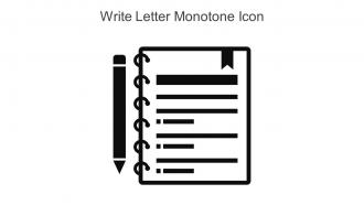 Write Letter Monotone Icon In Powerpoint Pptx Png And Editable Eps Format