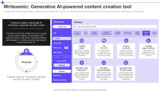 Writesonic Generative Ai Powered Content Creation Tool Splendid 10 Generative Ai Tools AI SS V