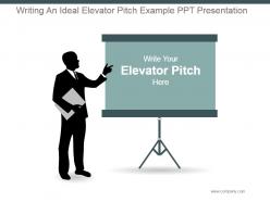 Writing an ideal elevator pitch example ppt presentation
