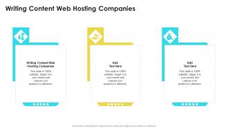 Writing Content Web Hosting Companies In Powerpoint And Google Slides Cpb