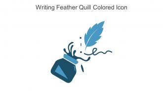 Writing Feather Quill Colored Icon In Powerpoint Pptx Png And Editable Eps Format