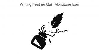 Writing Feather Quill Monotone Icon In Powerpoint Pptx Png And Editable Eps Format