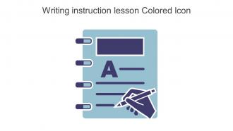 Writing Instruction Lesson Colored Icon In Powerpoint Pptx Png And Editable Eps Format