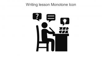 Writing Lesson Monotone Icon In Powerpoint Pptx Png And Editable Eps Format