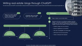 Writing Real Estate Blogs Through Chatgpt Chatgpt For Real Estate Chatgpt SS V