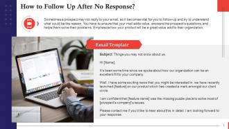 Writing Sales Follow Up Emails After No Response Training Ppt
