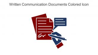 Written Communication Documents Colored Icon In Powerpoint Pptx Png And Editable Eps Format