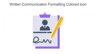Written Communication Formatting Colored Icon In Powerpoint Pptx Png And Editable Eps Format