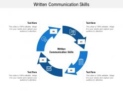 Written communication skills ppt powerpoint presentation ideas slides cpb