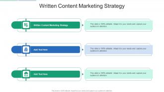 Written Content Marketing Strategy In Powerpoint And Google Slides Cpb