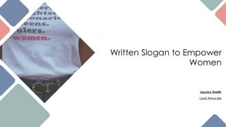 Written Slogan To Empower Women PPT Example AT Written Slogan To Empower Women PPT Example AT