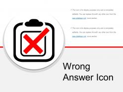Wrong answer icon