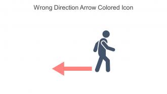 Wrong Direction Arrow Colored Icon In Powerpoint Pptx Png And Editable Eps Format