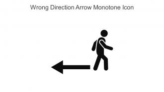 Wrong Direction Arrow Monotone Icon In Powerpoint Pptx Png And Editable Eps Format