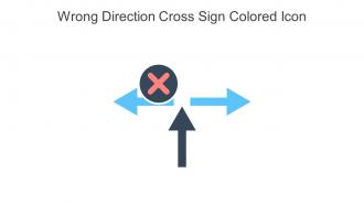 Wrong Direction Cross Sign Colored Icon In Powerpoint Pptx Png And Editable Eps Format
