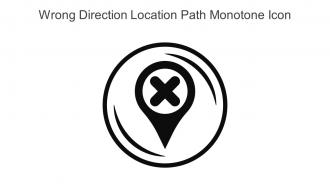 Wrong Direction Location Path Monotone Icon In Powerpoint Pptx Png And Editable Eps Format