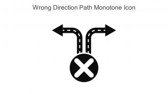 Wrong Direction Path Monotone Icon In Powerpoint Pptx Png And Editable Eps Format