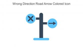 Wrong Direction Road Arrow Colored Icon In Powerpoint Pptx Png And Editable Eps Format