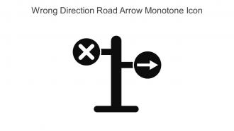 Wrong Direction Road Arrow Monotone Icon In Powerpoint Pptx Png And Editable Eps Format