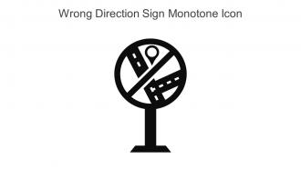 Wrong Direction Sign Monotone Icon In Powerpoint Pptx Png And Editable Eps Format