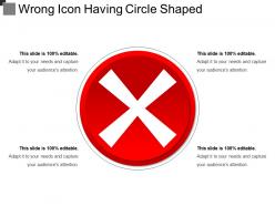 Wrong icon having circle shaped