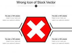 Wrong icon of stock vector