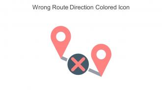 Wrong Route Direction Colored Icon In Powerpoint Pptx Png And Editable Eps Format