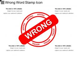 Wrong word stamp icon