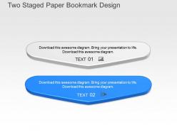 Ws two staged paper bookmark design powerpoint template