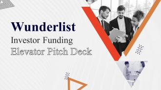Wunderlist Investor Funding Elevator Pitch Deck Ppt Template
