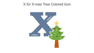 X For X Mas Tree Colored Icon In Powerpoint Pptx Png And Editable Eps Format