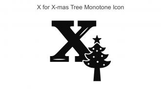 X For X Mas Tree Monotone Icon In Powerpoint Pptx Png And Editable Eps Format