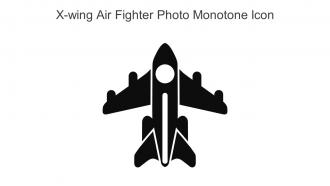X Wing Air Fighter Photo Monotone Icon In Powerpoint Pptx Png And Editable Eps Format