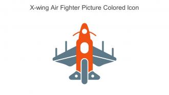 X Wing Air Fighter Picture Colored Icon In Powerpoint Pptx Png And Editable Eps Format