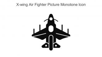X Wing Air Fighter Picture Monotone Icon In Powerpoint Pptx Png And Editable Eps Format