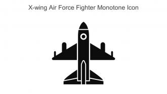 X Wing Air Force Fighter Monotone Icon In Powerpoint Pptx Png And Editable Eps Format