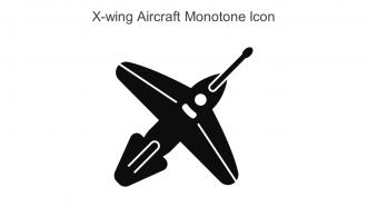 X Wing Aircraft Monotone Icon In Powerpoint Pptx Png And Editable Eps Format