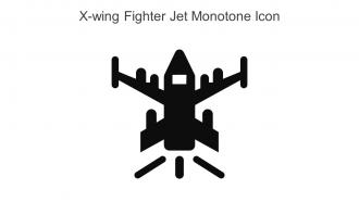 X Wing Fighter Jet Monotone Icon In Powerpoint Pptx Png And Editable Eps Format